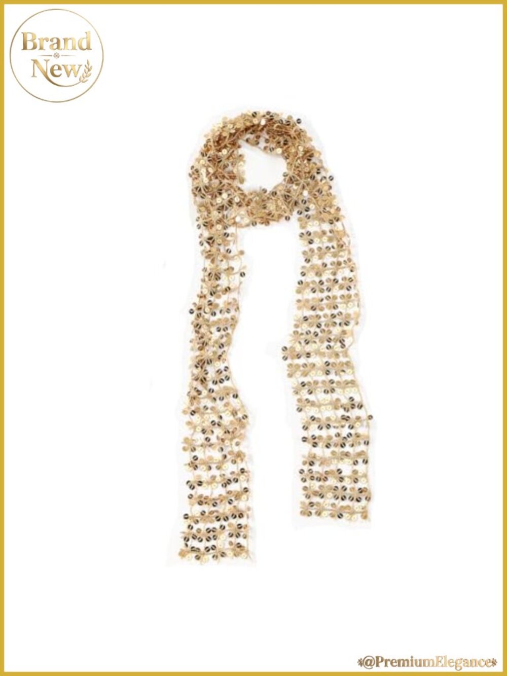 Sequins Scarf Headscarf Necktie Belt Sparkly Party Dance Polyester
